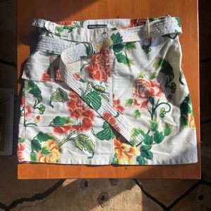 Dolce Gabbana vintage floral denim skirt